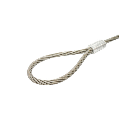 Steel winch cable 6x37 16mm diameter 1m with 2 eyes