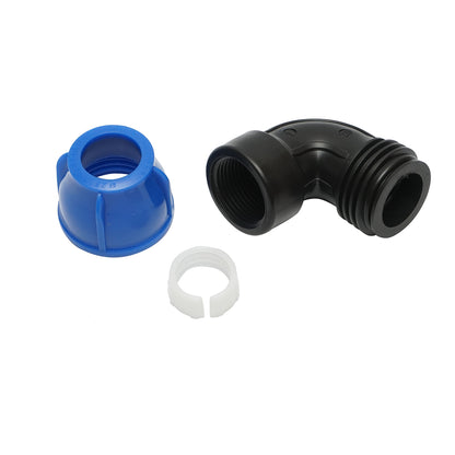 Compression fitting with internal thread female 90 degrees D25mmx1, PN16 bar for irrigation systems