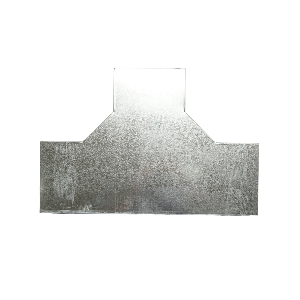 Horizontal T branch made of galvanized steel for gutter 100x200mm