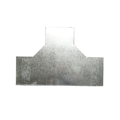 Horizontal T branch made of galvanized steel for gutter 100x200mm