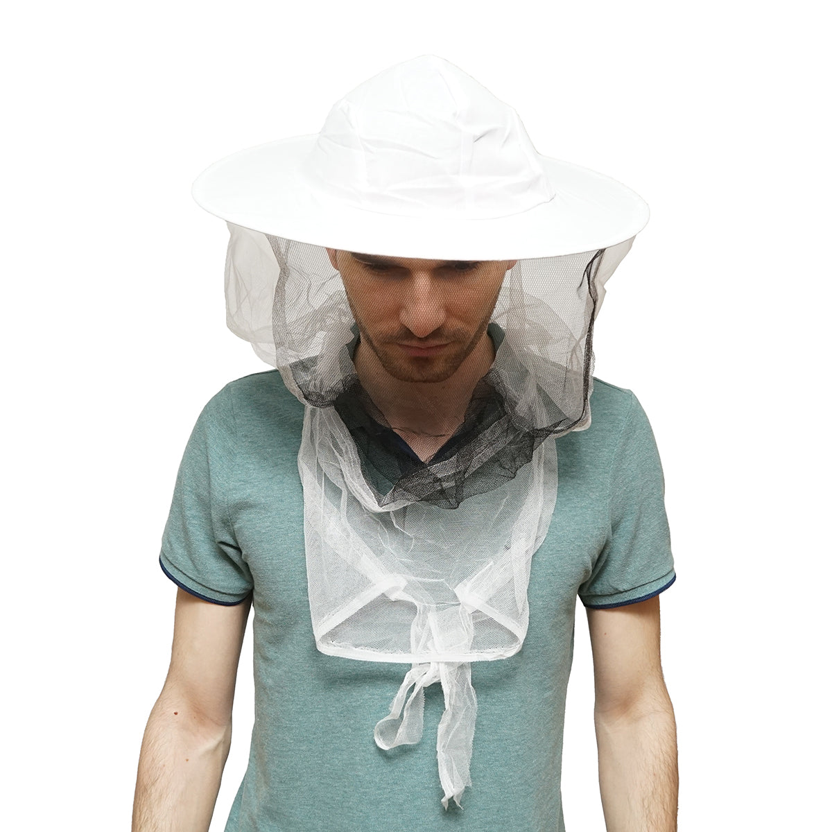 Protective mask, beekeeper with neck tightening