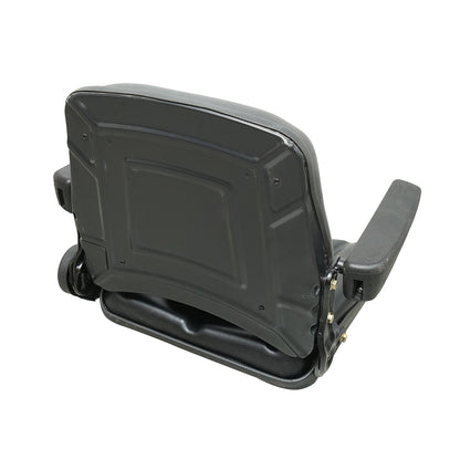 Universal seat with seat belt and armrests for agricultural or industrial machinery