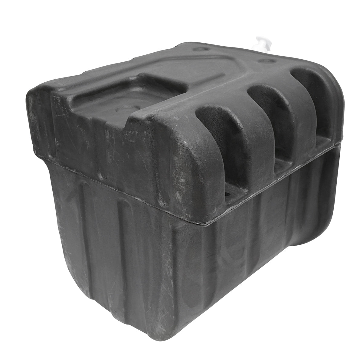 50L water tank with tap and 250ml soap dispenser. black plastic 420x440x400 mm