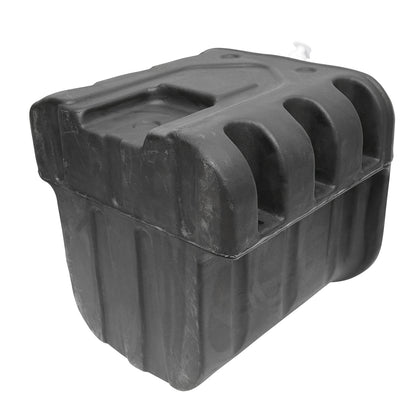 50L water tank with tap and 250ml soap dispenser. black plastic 420x440x400 mm