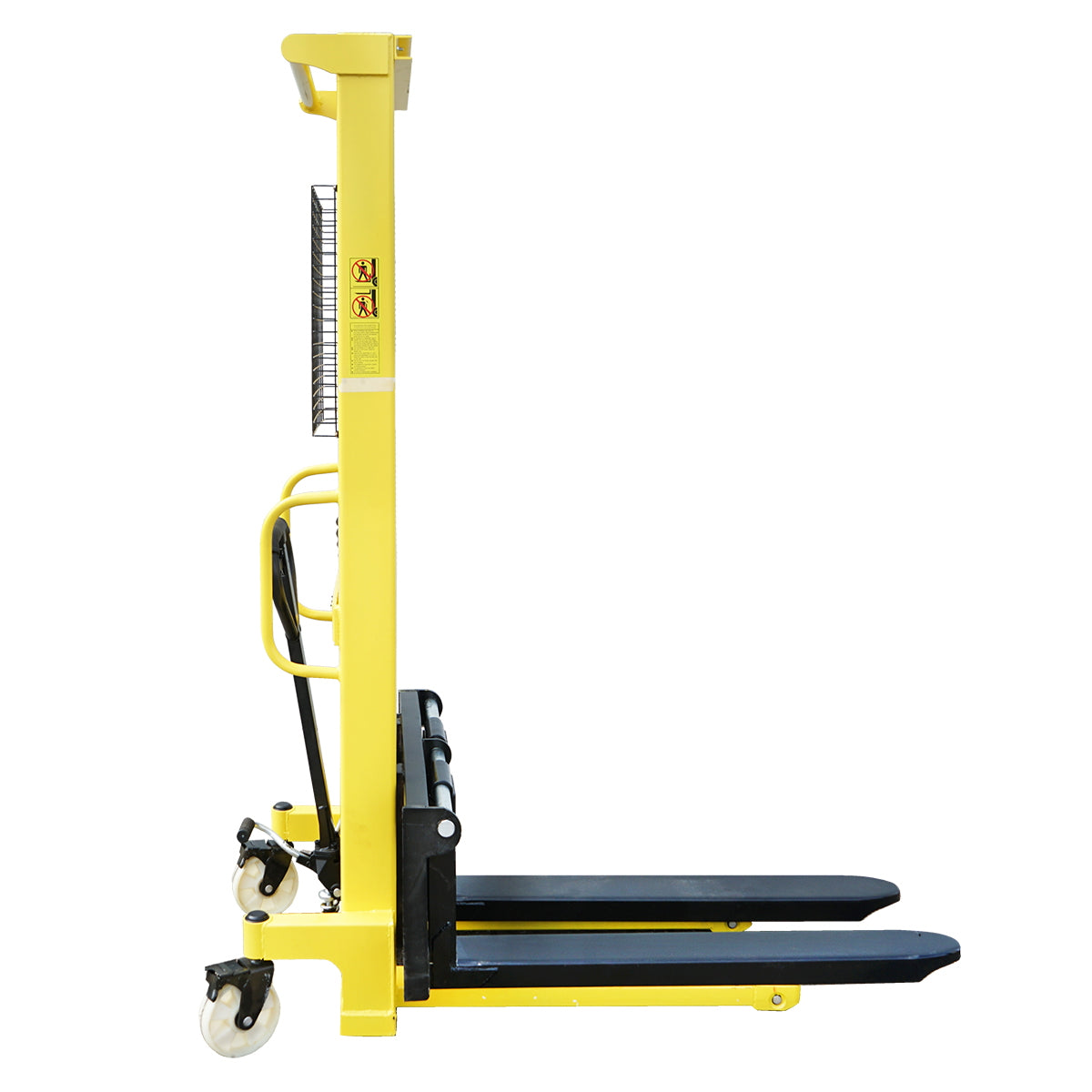 Manual pallet with a maximum load of 1T and a maximum height of 1.6m