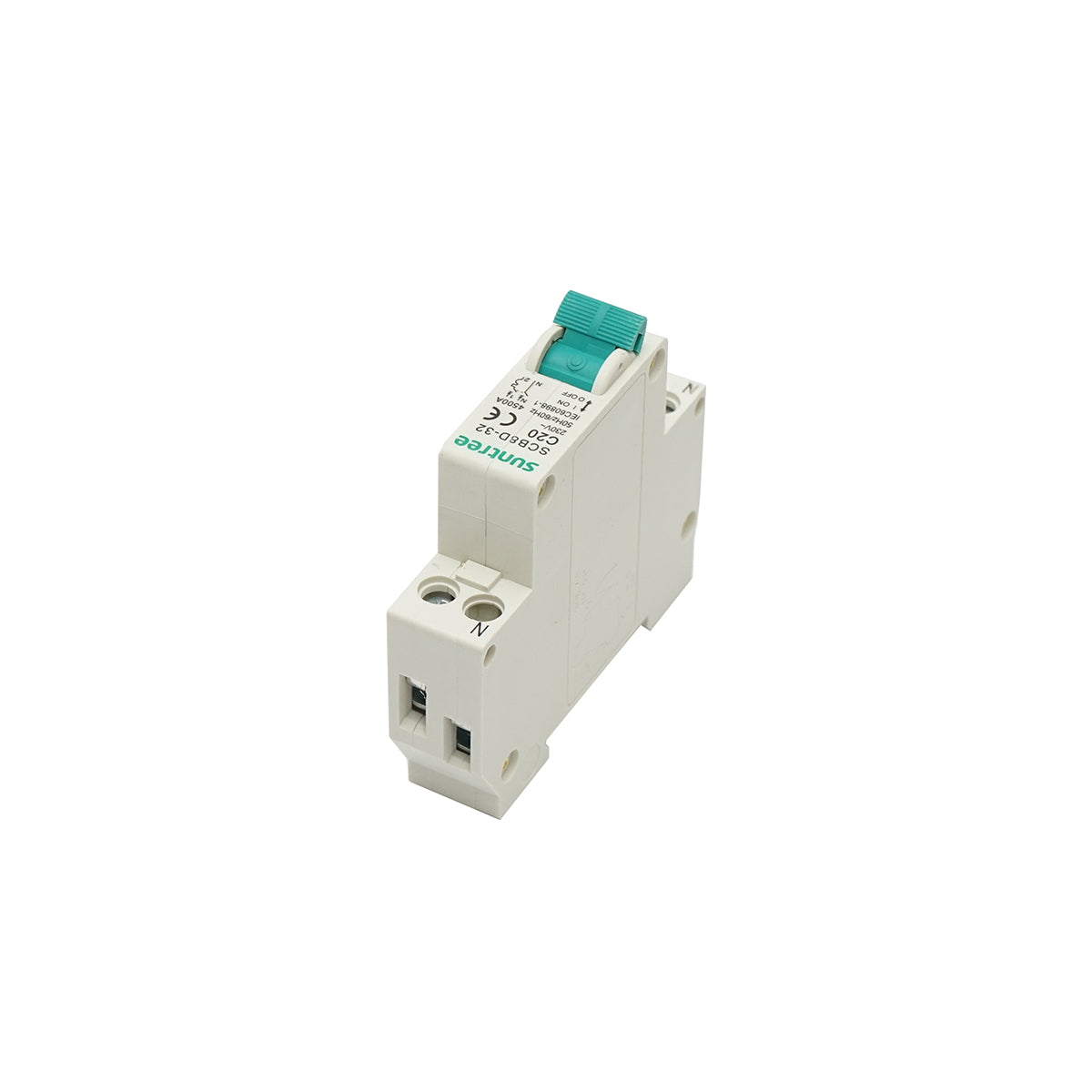 Bipolar automatic circuit breaker 1P+N, 20A, 4.5kA Suntree