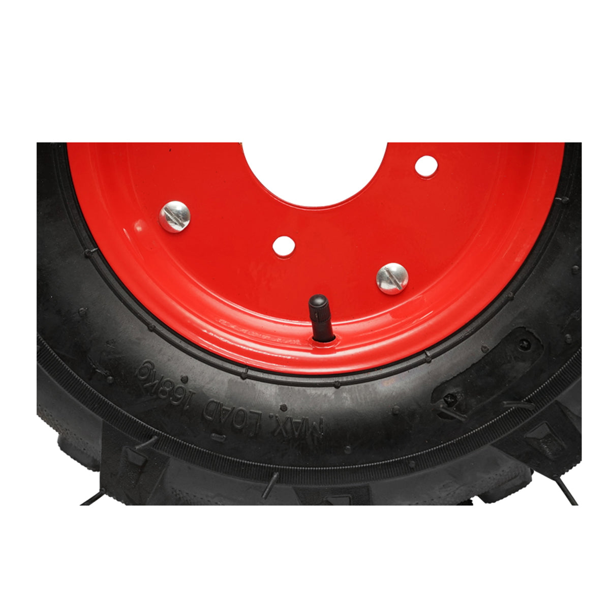 Complete wheel 400/8 R1 4PR with red rim