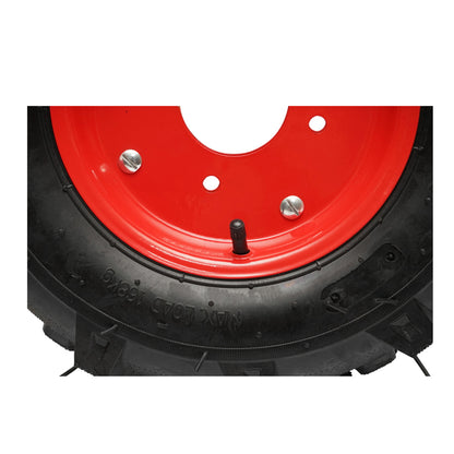Complete wheel 400/8 R1 4PR with red rim