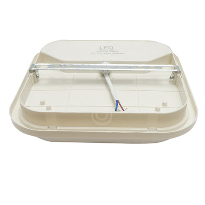 LED ceiling light 20W, 220V, 7000K cold light lighting fixture 220x220x65mm interior/exterior Breckner Germany