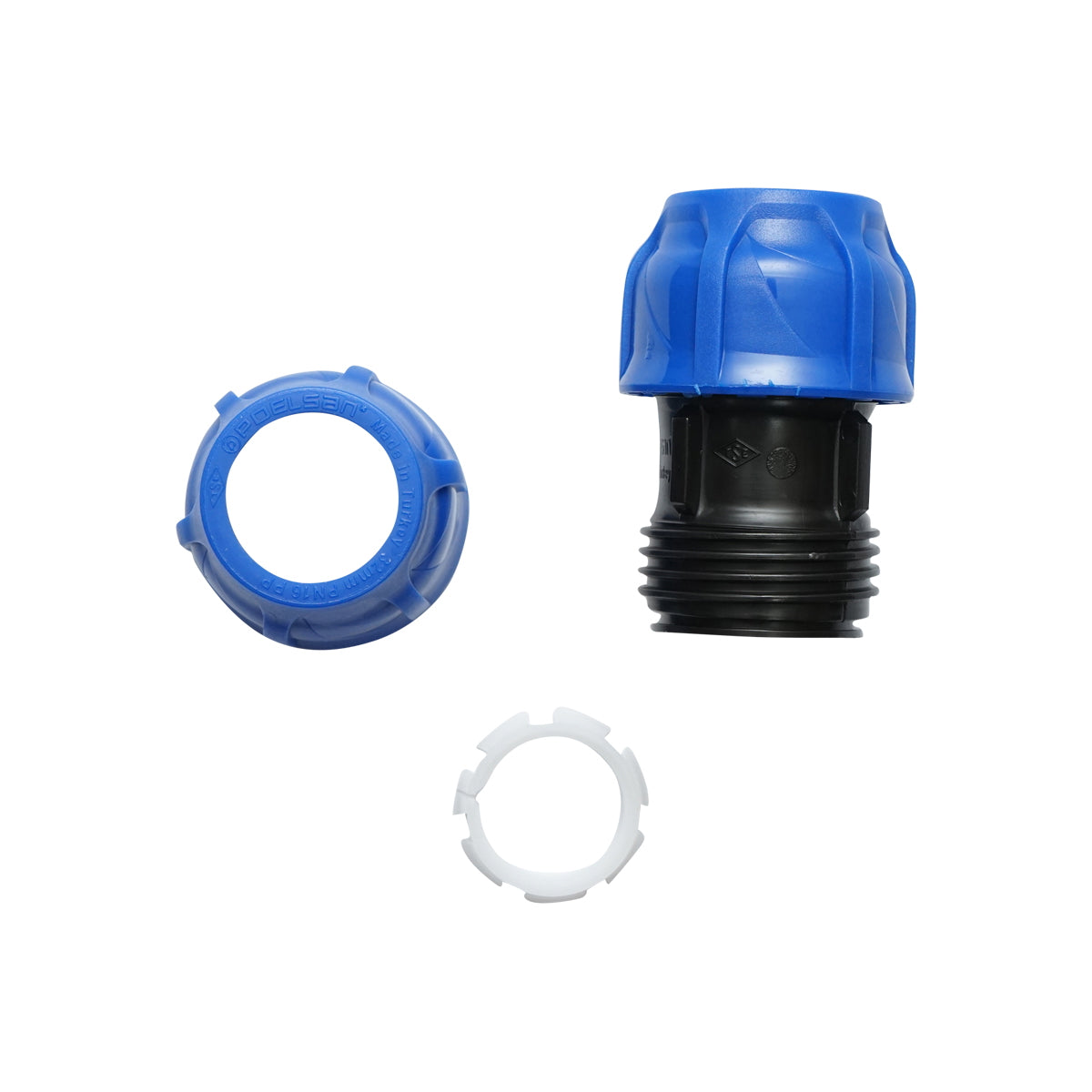 PN16 compression fitting, D32x32mm, max 16bar for PEHD irrigation systems
