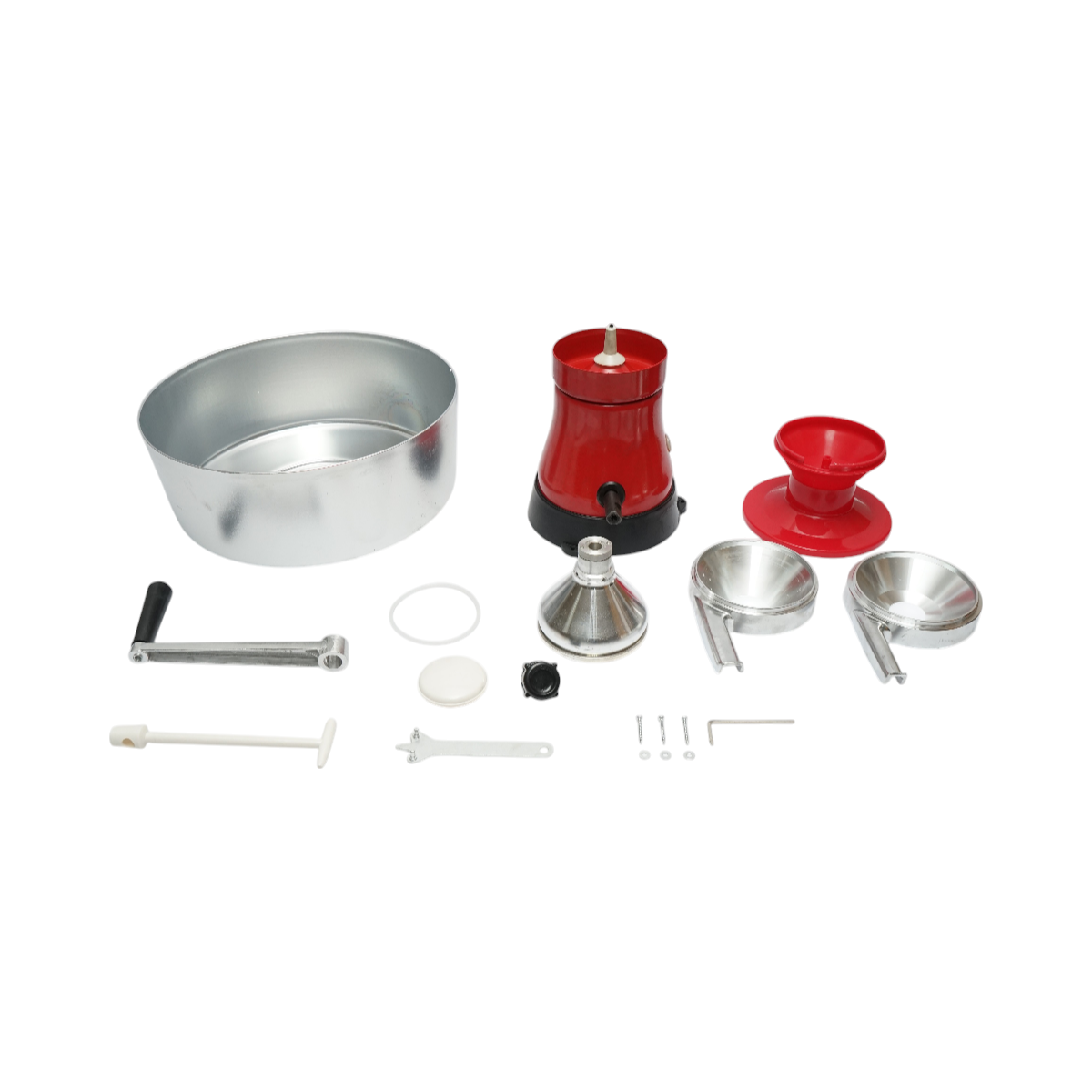 Cream separator from milk or for manual degreasing, aluminum container 5L, capacity 80L/h