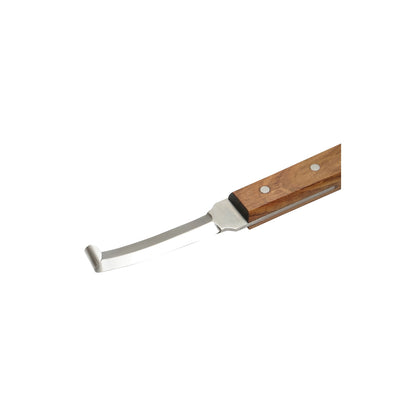 Double-edged reneta with hook for cleaning hooves, 190mm Breckner Germany