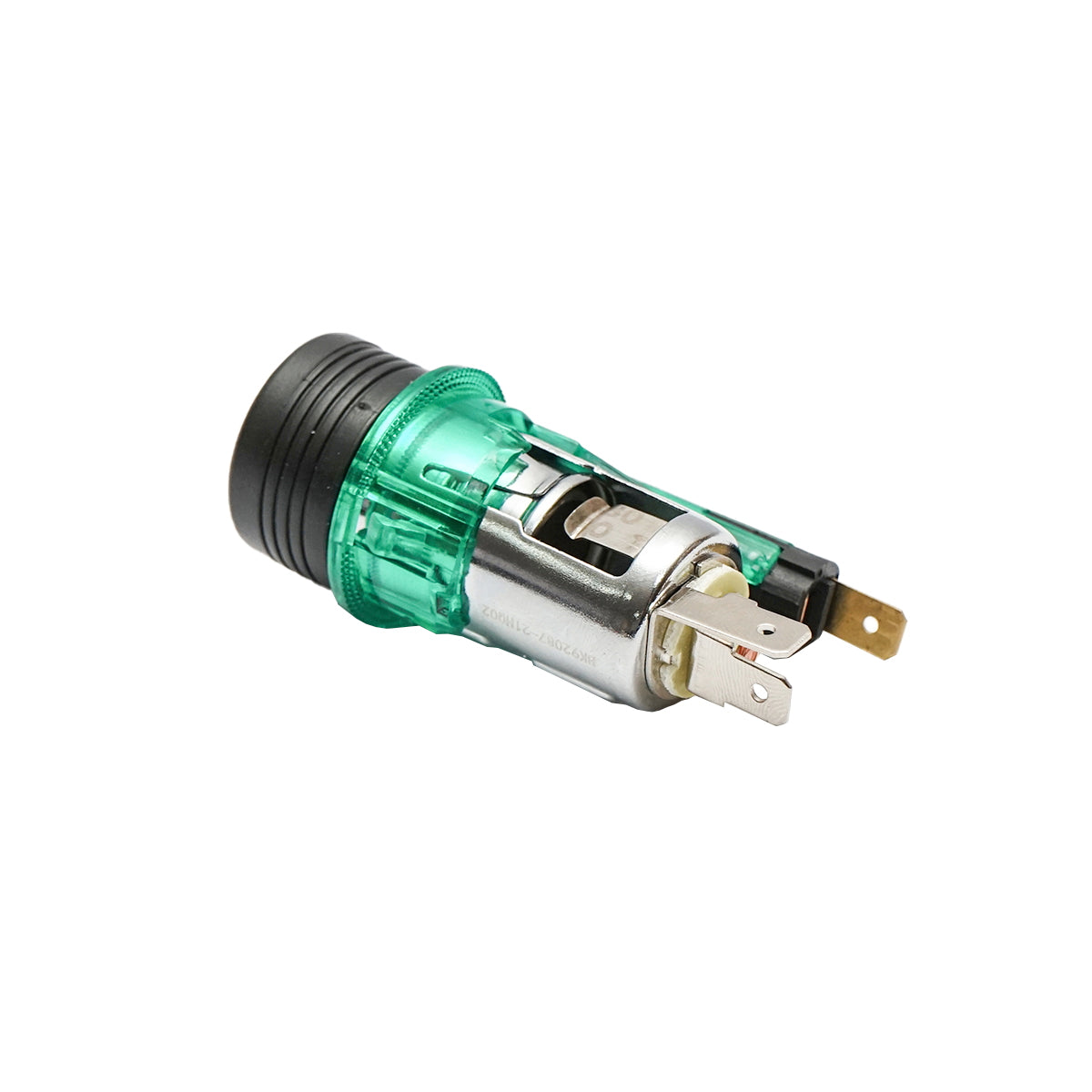 The universal car cigarette lighter socket fi28 12/24V 10A, with integrated green light Breckner Germany
