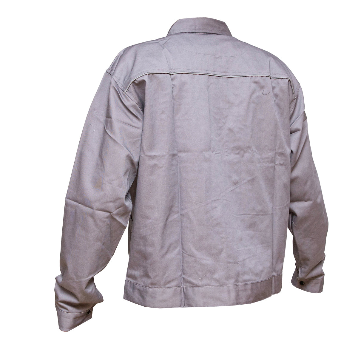 Polyester work jacket with cotton, gray/orange size 54, 235g/m2 Breckner Germany