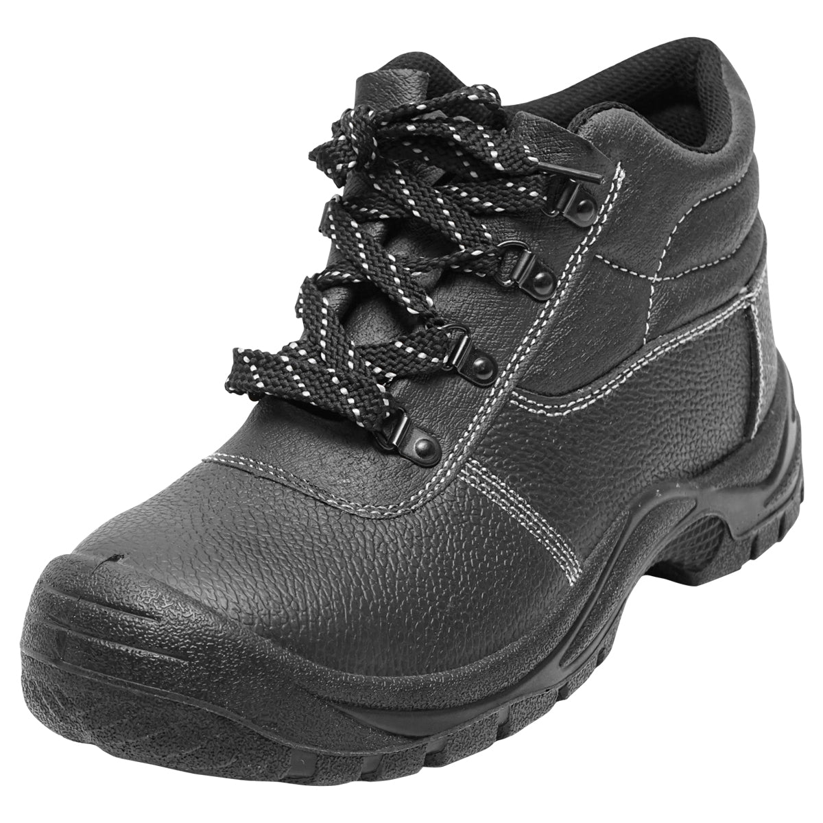 Size 46 safety boots with toe cap and steel sole insert 5001