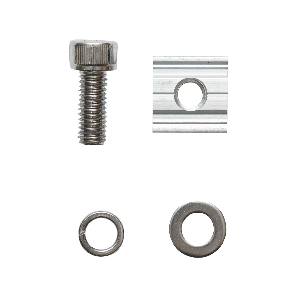 Set of M8x25mm screw with nut for system A, 20mm