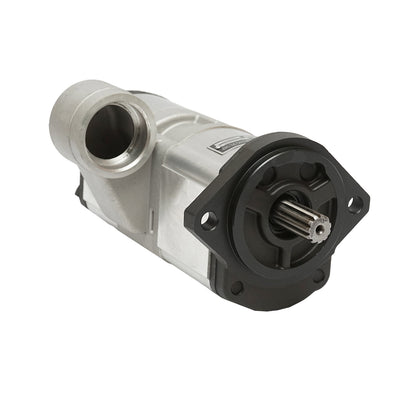 Double hydraulic pump, flow 18+14cm3, rotation direction to the right for Massey Ferguson OEM 3800195M91