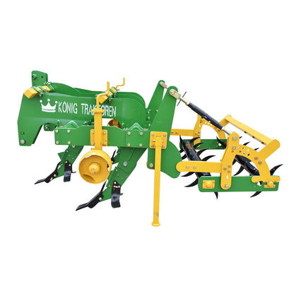 Scarifier with 3 fingers and 2 drums with spikes