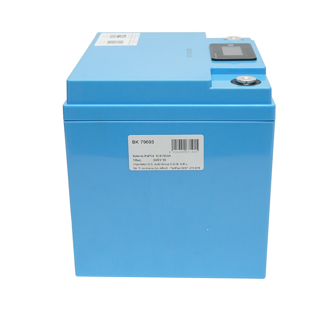 Li-ion LifePo4 Battery 12.8V, 50Ah with BMS, Bluetooth, LCD display and temperature protection Breckner Germany