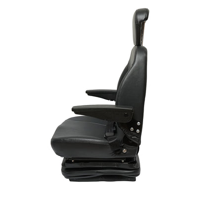 Universal adjustable seat for tractor with seat belt, armrests, and mechanical suspension 840x600mm