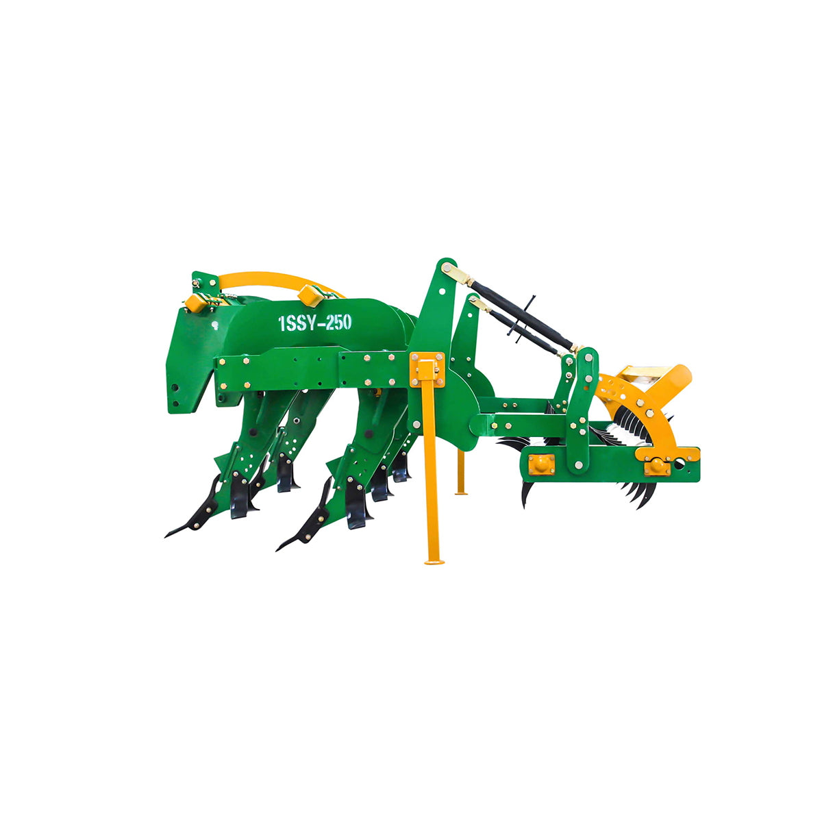 Scarifier with 5 fingers and 2 drums with spikes