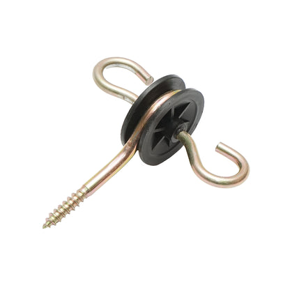 Set of gate handle with elastic wire, connectors, double anchoring insulator for electric fence Breckner Germany