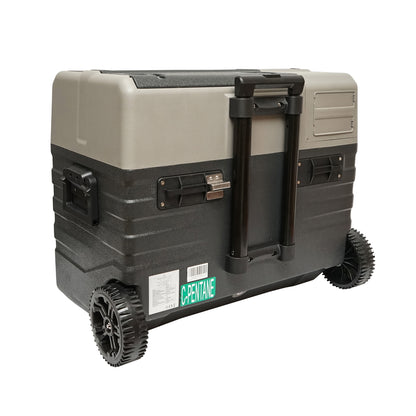 Car refrigerator with compressor and trolley wheels 52L 12-24-220V 60W