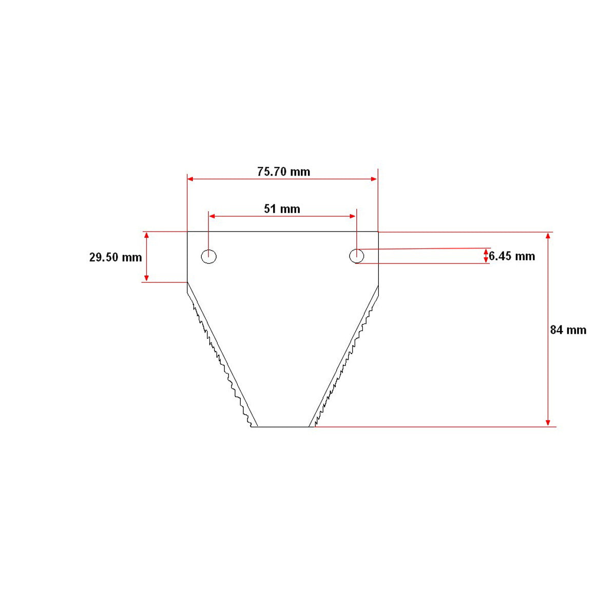 Toothed blade knife for Claas fi6 combine OEM code 6112031 Breckner Germany