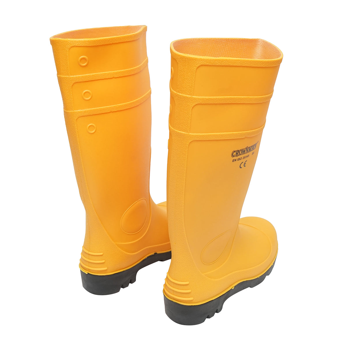 Yellow rubber work boots, size 43 Crownman