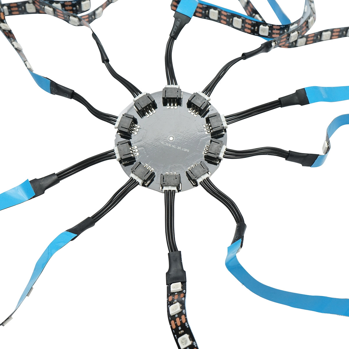 LED strip model fireworks 11x0.5+1x2m 5V, USB, bluetooth, voice control, RGB+IC application Breckner Germany