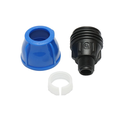 Compression fitting with external thread D25mmx1/2 inch, PN16 for irrigation systems