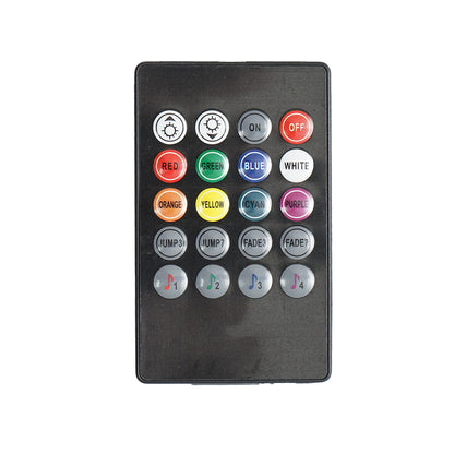 12V car ambient LED light strip with remote control, 4x267mm music control RGB Breckner Germany