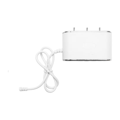 Triple car lighter adapter 12/24V white with individual switch and 1 USB port 5V 2.1A