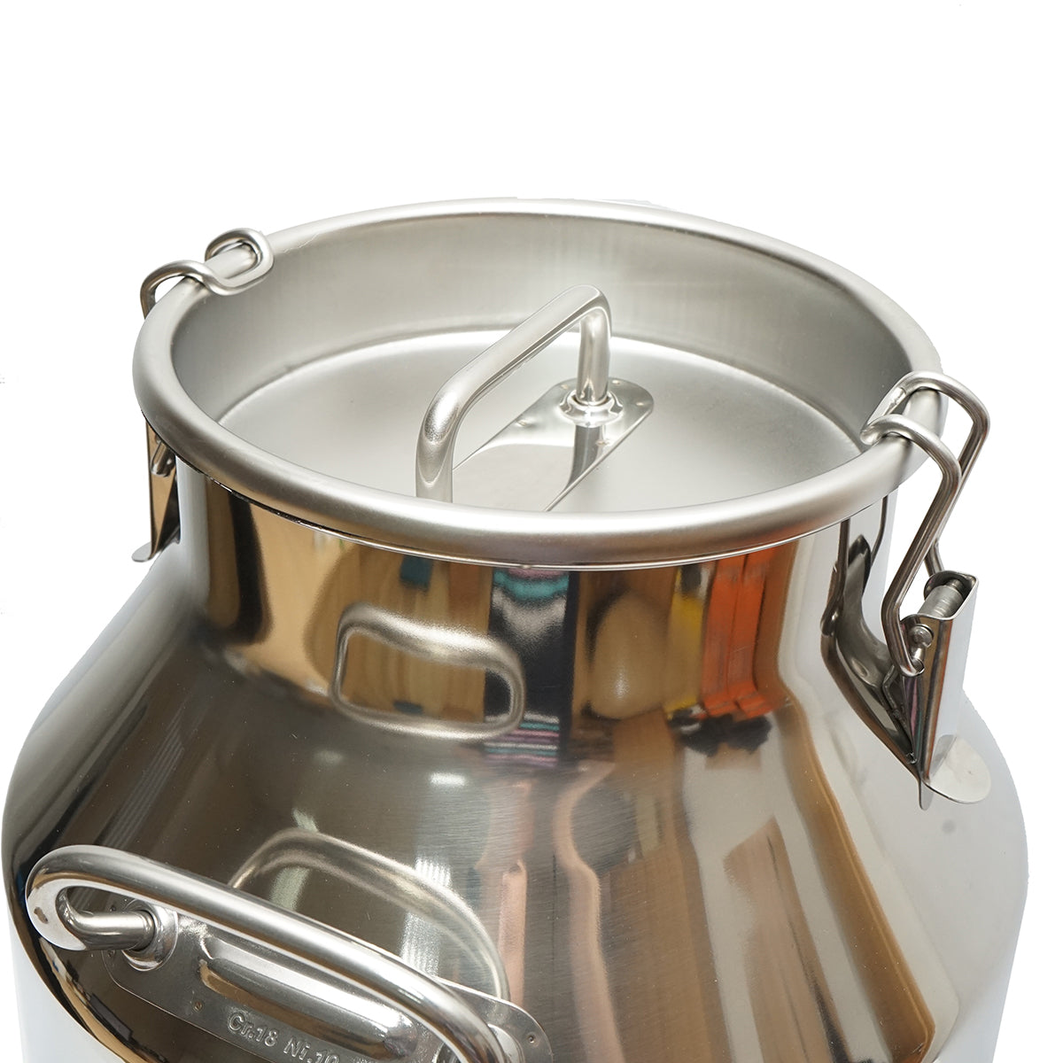 Stainless steel milk can with lid 40L cow milking machine Breckner Germany