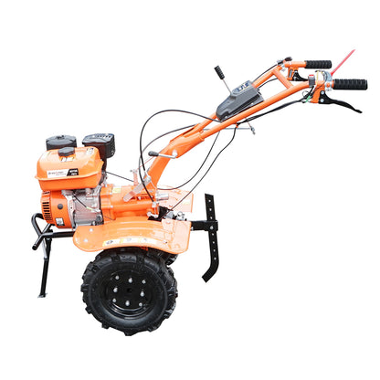 7.5 HP tiller with a mower, 4-stroke gasoline engine, 2+1 speeds, gear transmission, working width 100cm, wheels 4.00-8 Breckner Germany