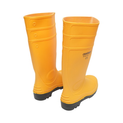 Rubber work boots, yellow, size 41 Crownman