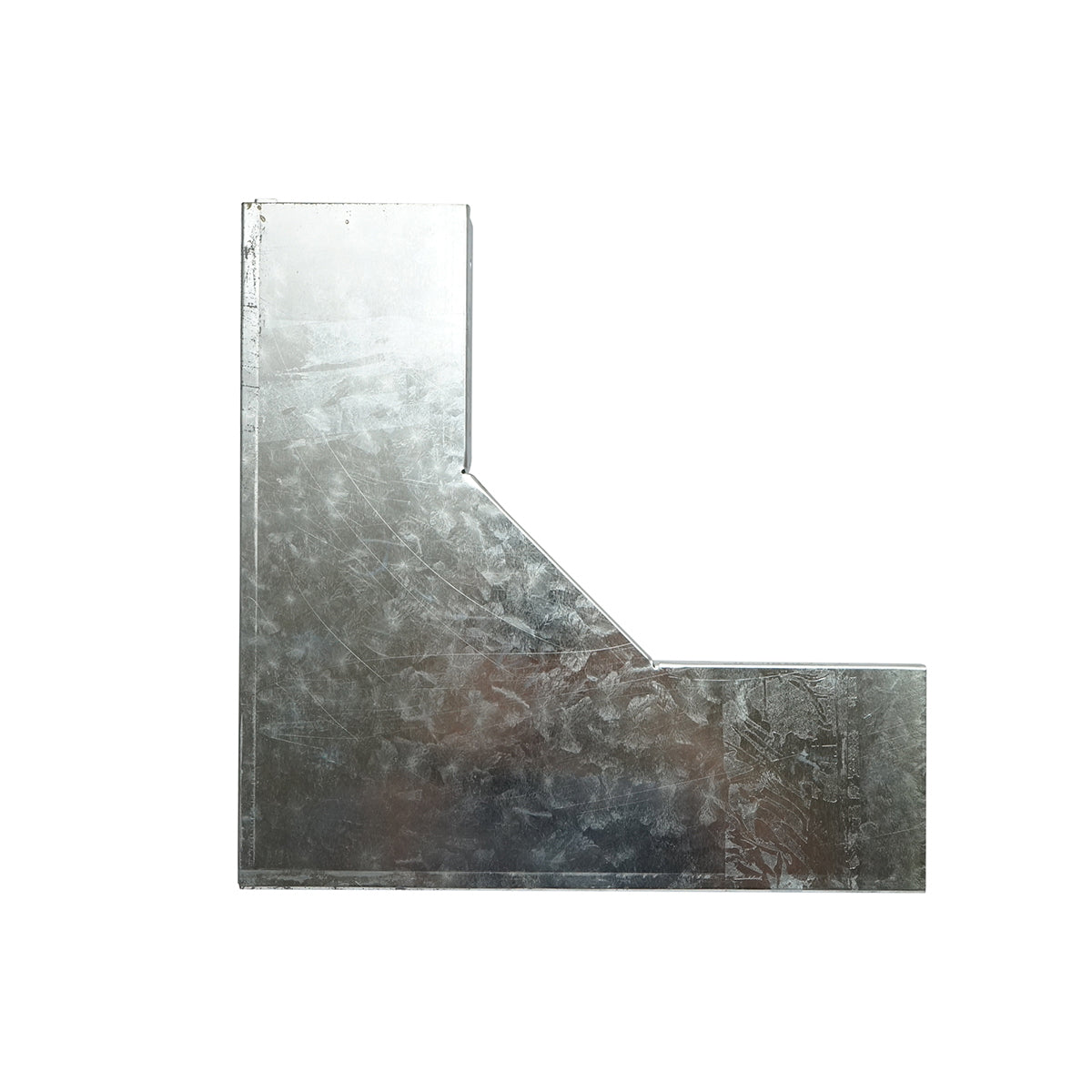 Horizontal bracket at 90 degrees made of galvanized steel for a 50x100mm gutter