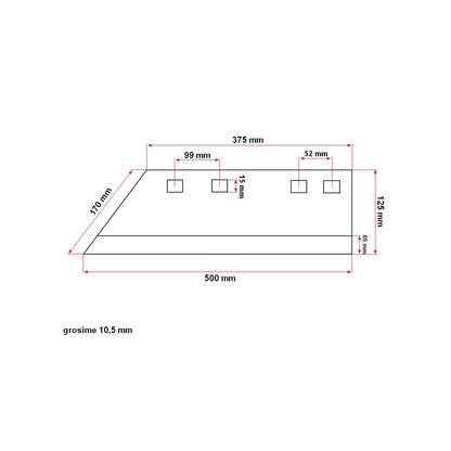 Brazdar plow tip PP3 and PP4 collar
