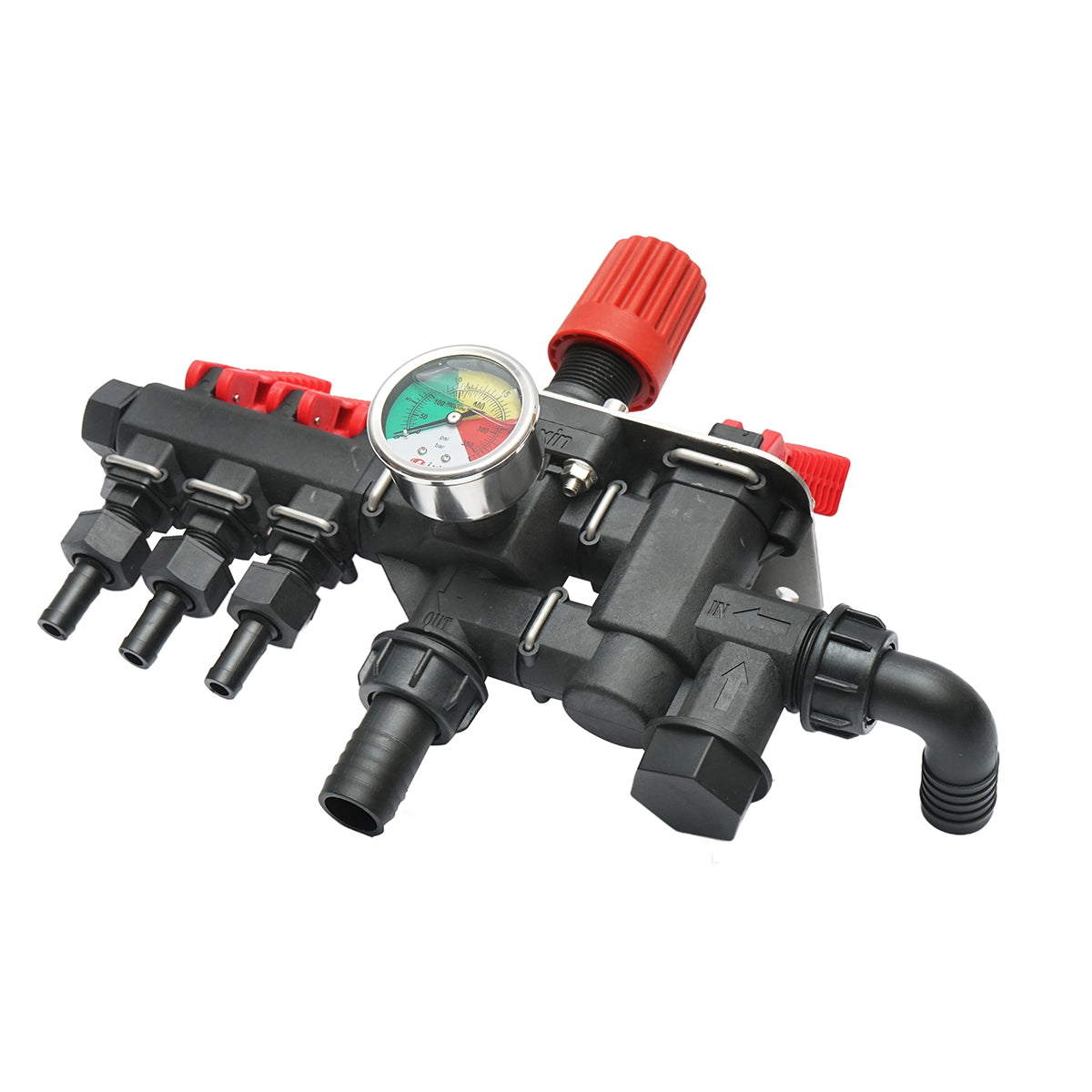 Herbicide distributor with 3 horsepower and manometer