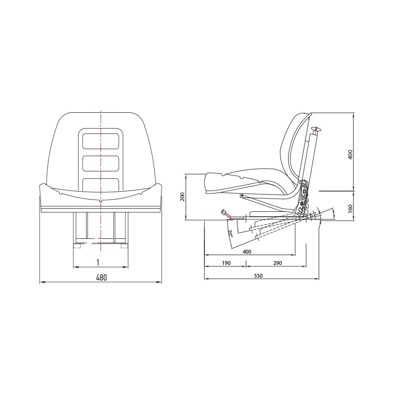 Universal tractor seat