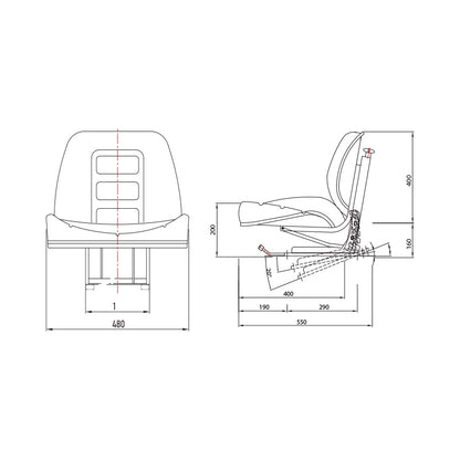 Universal tractor seat