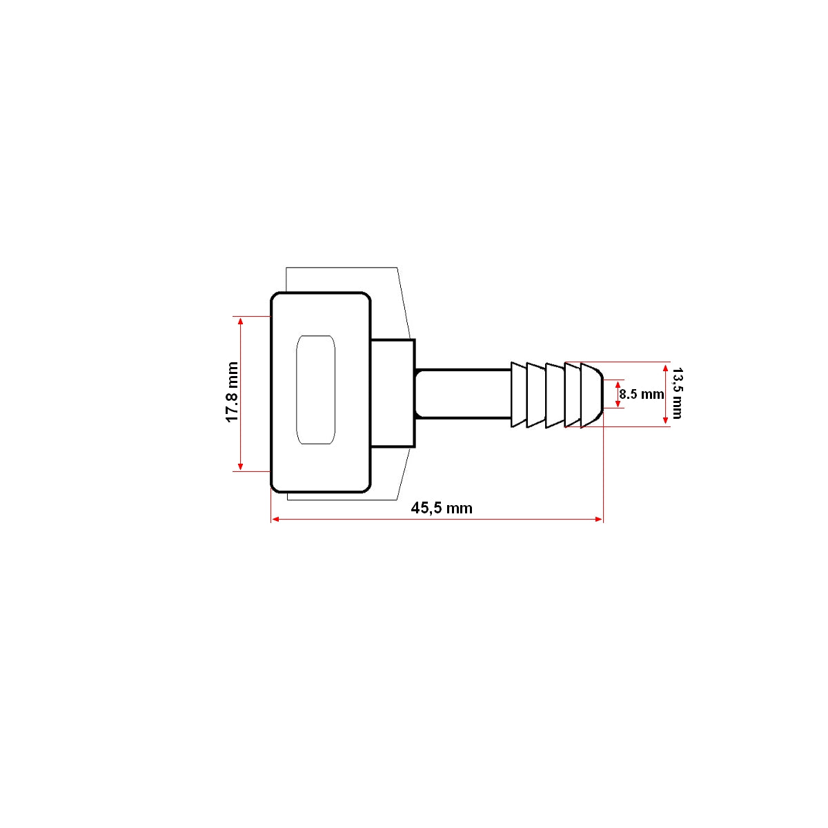 The cover of the distribution hose for the herbicide applicator