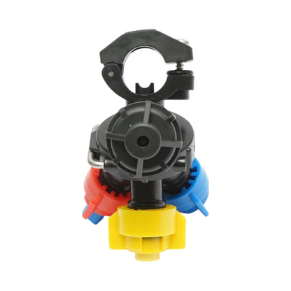 Complete herbicide sprayer with 3 nozzles for pipe/hose with a diameter of 25
