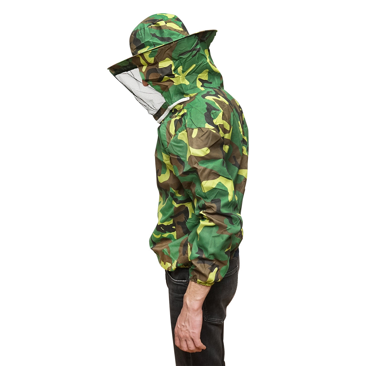 Camouflage beekeeping jacket size L with protective mask