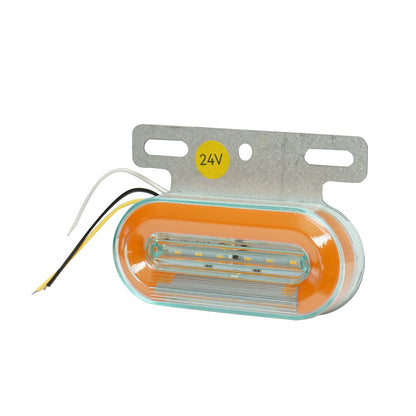 Yellow-white side marker lamp with 6 LEDs 24V Breckner Germany