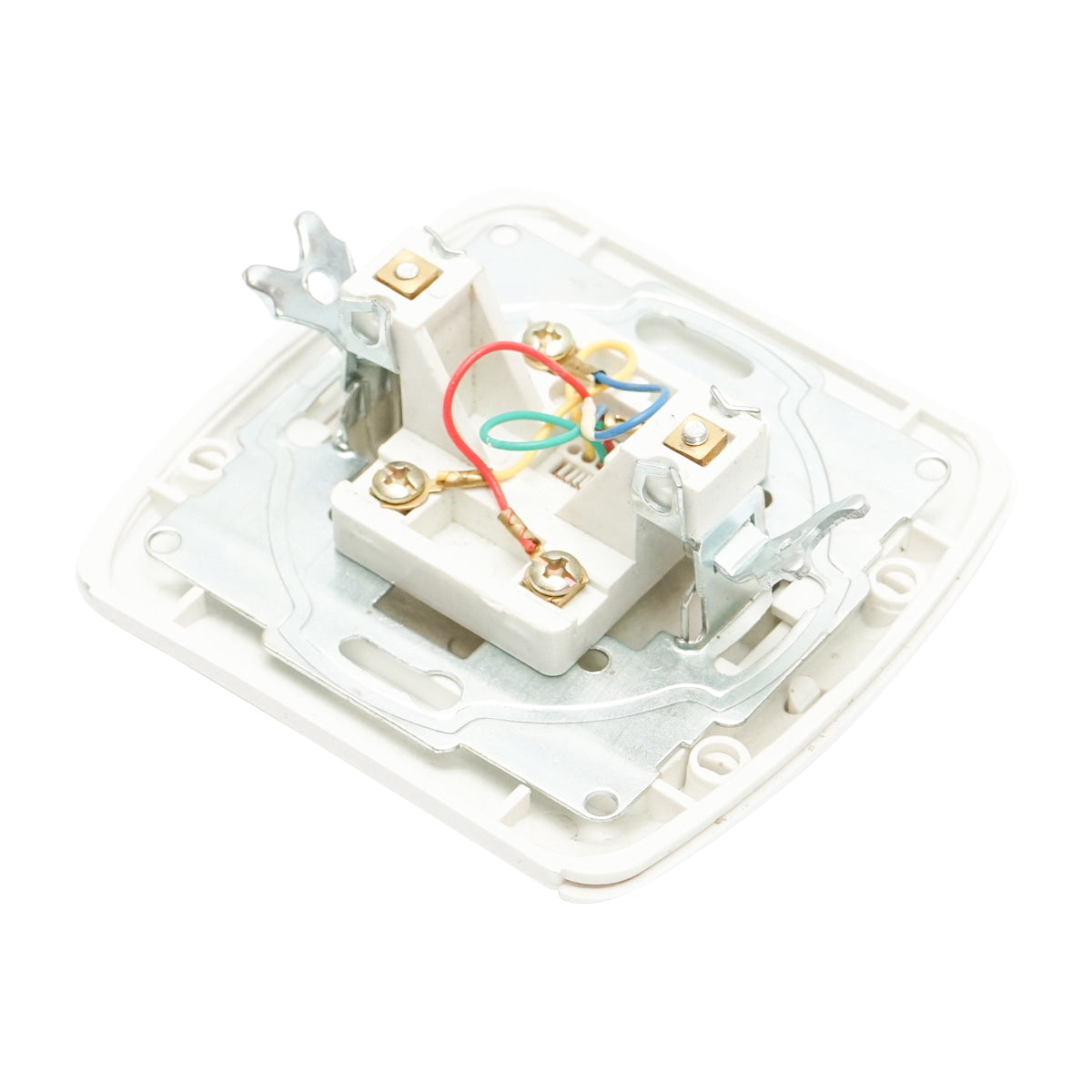 White RJ11 phone socket ST MAKEL recessed