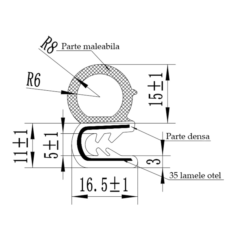 Universal shed 10m with steel blades
