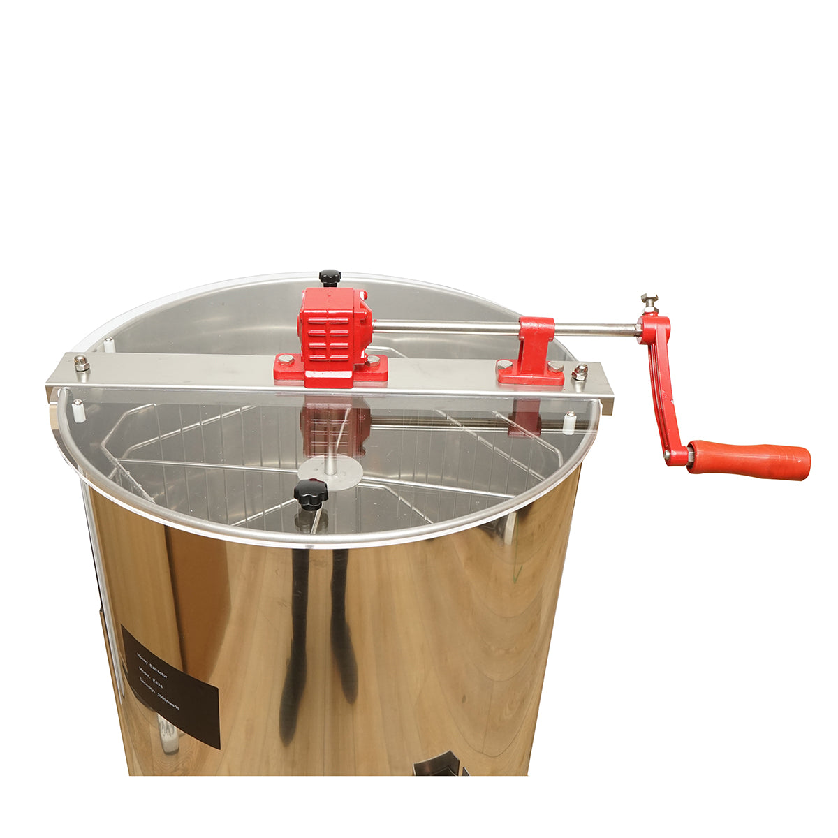 Manual beekeeping centrifuge, stainless steel honey extractor with 4 frames