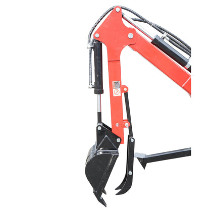 Mini excavator for ATV with 15HP engine, 420CC gasoline, towable, 360 degree rotation