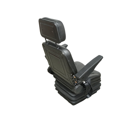 Universal adjustable seat for weight 50-130Kg, armrests and backrest reclining 50-90° for tractor, agricultural machinery, industrial, forklift